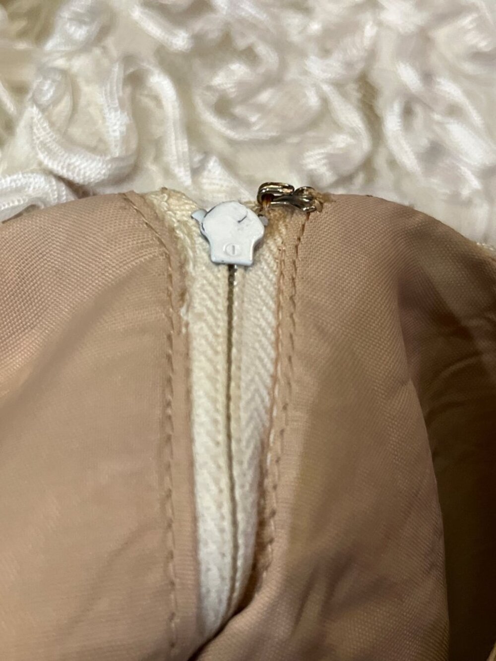 Vintage Jack Bryan Cream Lace Maxi Dress Womens XS? (0-2) Long Sleeve Boho USA - Picture 14 of 16